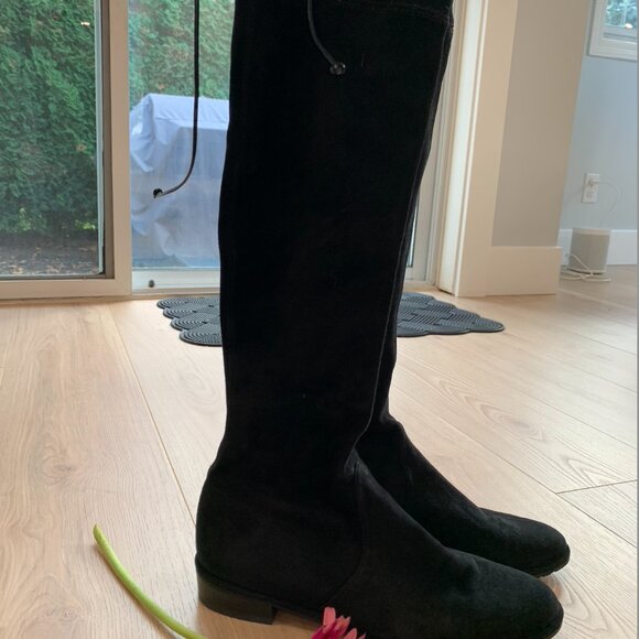 Stuart Weitzman Lowland Suede Over The Knee Boots , Black - Size 10.5 - Picture 6 of 8